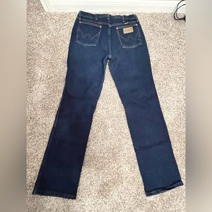 Cowboy Cut Stretch Wrangler Dark Wash Blue Jeans 947STR 32/32 - Pair 2 of 3